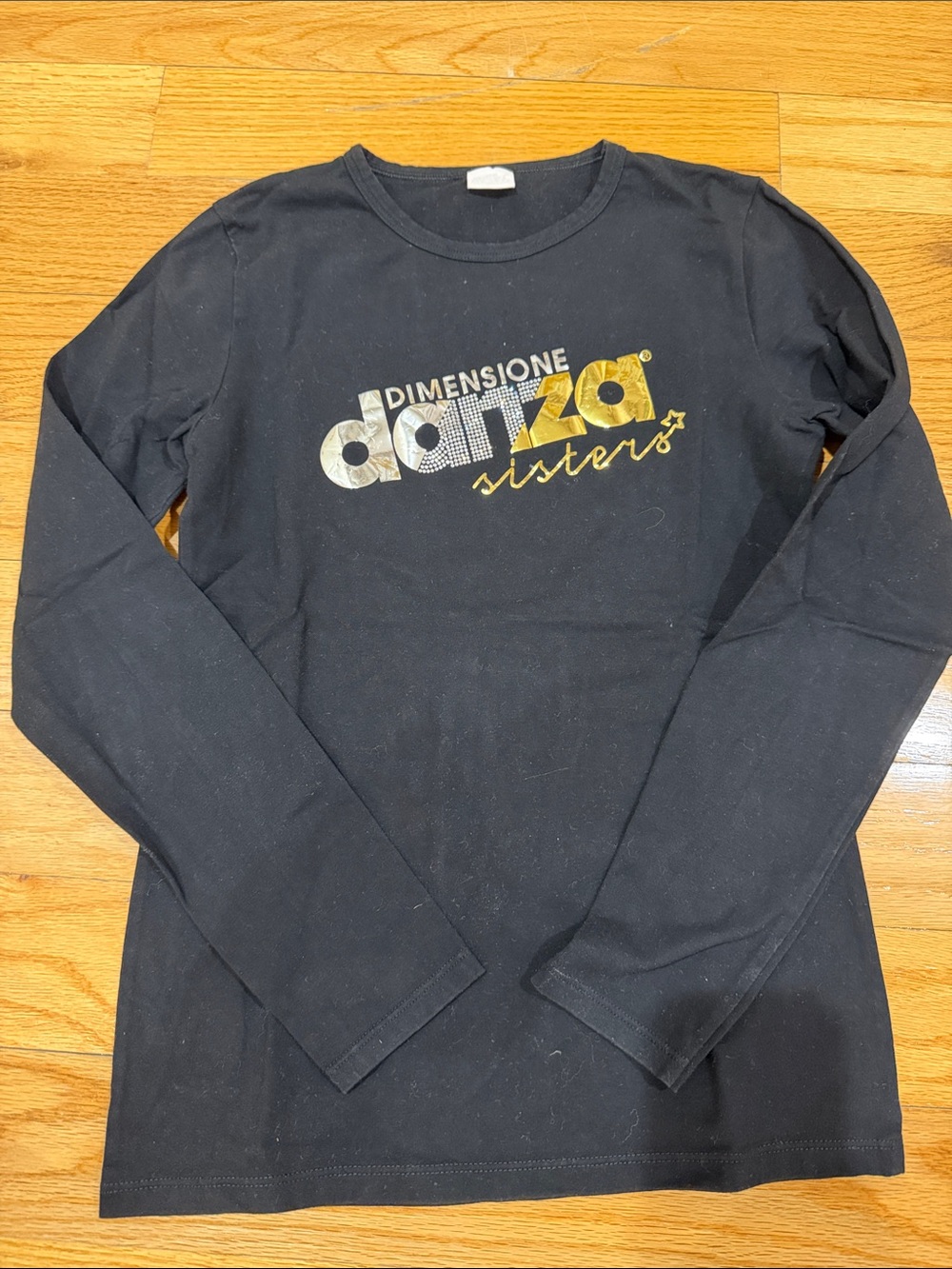 Dimenzione Danza Sisters Girls' Black Long-Sleeve Logo Tee